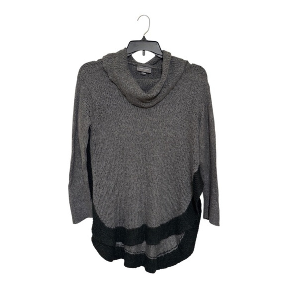Wooden Ships Womens Cowl Neck Sweater Mohair Wool Grey Size Large